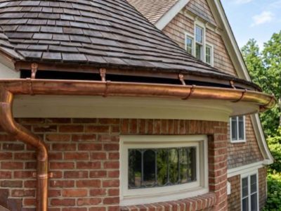 Copper Radius Gutter Installation